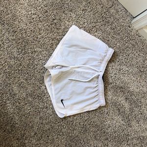 Running shorts with spandex liner